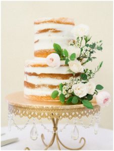 wedding at casino san clemente naked cake with flowers