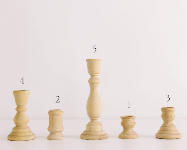 Wood Candlesticks - Image 2