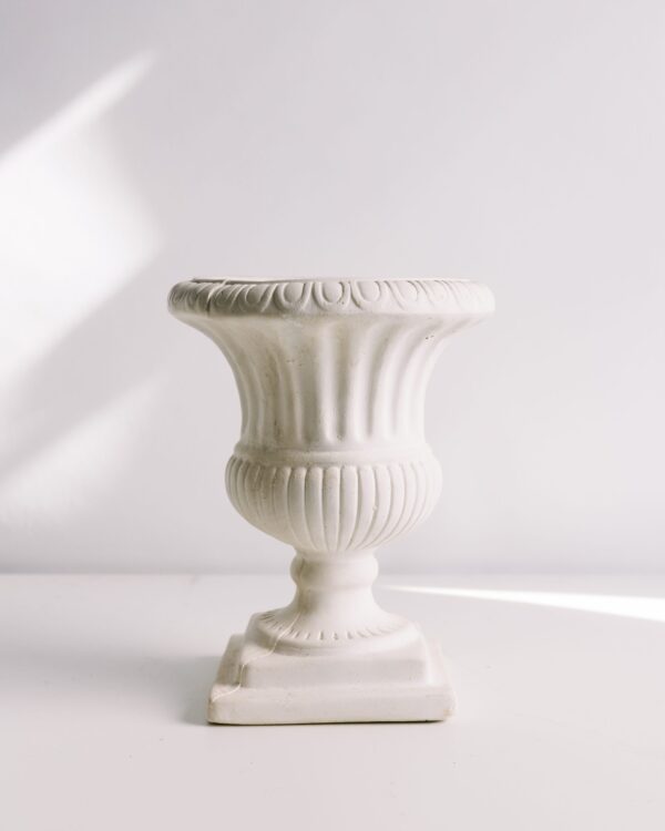 Small white urn